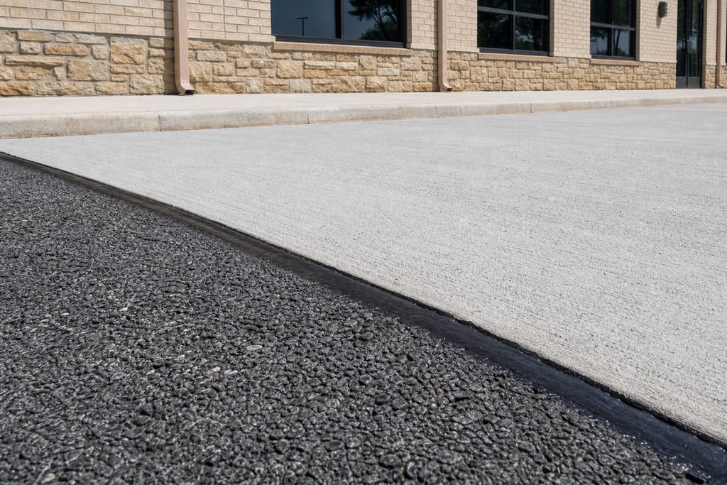 Asphalt-to-concrete transition sealant photo